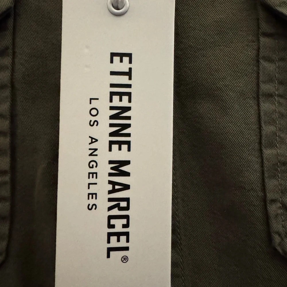 NWT Etienne Marcel Military Green Button Down Shirt